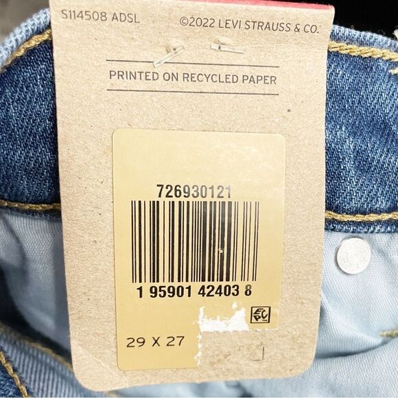 NWT Levi’s Ribcage Straight Jeans Size 29 | 8 in Summer Slide Ankle Medium Wash - Picture 14 of 16
